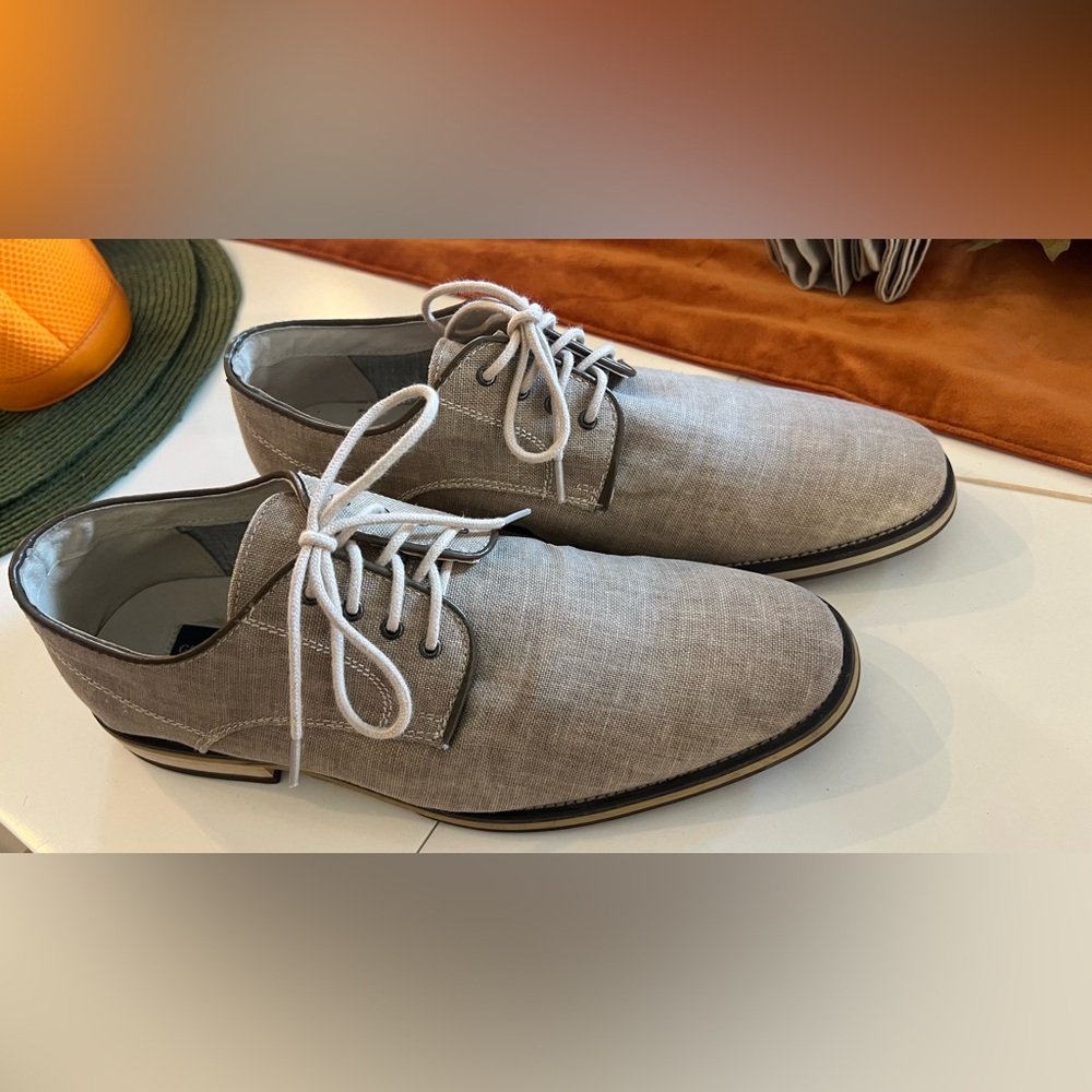 Georgio Brutini Mens Size 8 Mens Vick Oxfords Tan Canvas